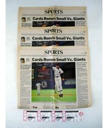 St. Louis Cardinals vs Giants Lot 4 Ticket Stubs + 3 Newspapers 7/12/90 ... - $17.51 CAD