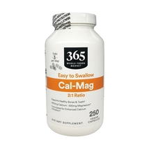 365 by Whole Foods Supplements, Minerals, Cal-Mag 2:1 Ratio, 250 Vegan Capsules  - £32.64 GBP