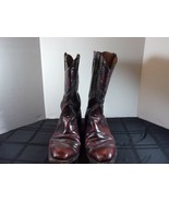 BROWN LEATHER WESTERN EMBROIDERY BOOTS SIZE 10E RL 35 - €29,20 EUR