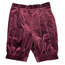 Vintage Velvet Polka Dot Burgundy Knickerbockers Shorts Size 4T - $24.00