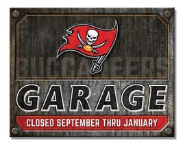 New NFL Tampa Bay Buccaneers Garage Decorative Metal Tin Sign Made in the USA - £9.26 GBP