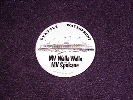 Vintage 1970&#39;s MV Walla Walla, Spokane Ferry Pinback Button, Pin, Morley... - £6.34 GBP