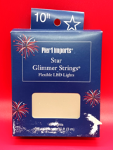 Pier 1 Import Christmas Star Glimmer Strings Flexible LED Lights 10 ft 4... - £11.76 GBP