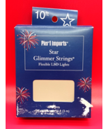Pier 1 Import Christmas Star Glimmer Strings Flexible LED Lights 10 ft 4... - £11.73 GBP