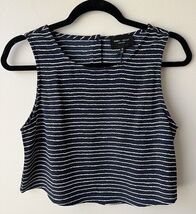Romeo + Juliet Crop Top Navy Blue Women Sleeveless Shirt Size M - $12.86