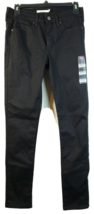 Levi&#39;s 711 Skinny Jeans Womens Size 4 Black Denim Cotton Pockets Pull On Stretch - £16.88 GBP