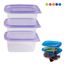 3 Food Sandwich Container Keeper Lunch Box Snack Microwave Bread Holder ... - $17.09