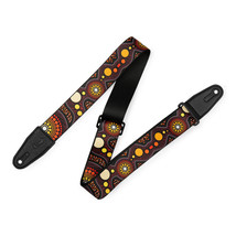 Levy&#39;s 2&quot; Poly Down Under Series Guitar Strap in Sunset Design with Black - £23.94 GBP