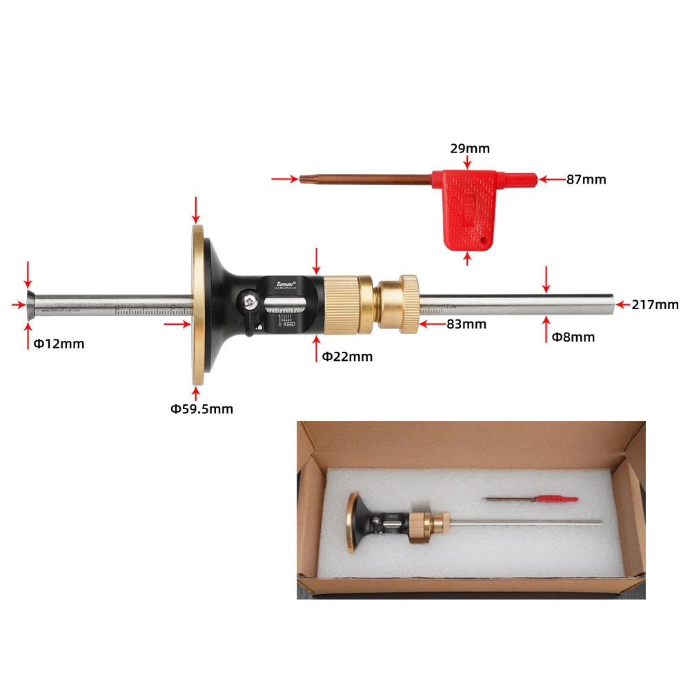 wor Wheel Mar Scribing Tools Gauge Mar Scriber Solid  Bar Scribe Tool Bl... - £63.98 GBP