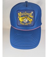 VTG Nashville Music City Nissun Snapback Trucker Hat Cap Blue Patch Rope... - $20.50 CAD