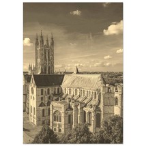 Vintage Canterbury City England Travel Poster Print Wall Art | Retro Canterbury  - £15.87 GBP