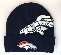 Denver Broncos Nfl Knit Beanie Toboggan Navy Blue Hat Cap Reebok - £18.38 GBP