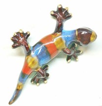 5 Inch Colored Small Gecko Cermaic Wall Plaque - $34.65