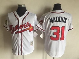 Braves #31 Greg Maddux Jersey Old Style Uniform White - $45.00