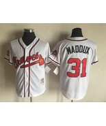 Braves #31 Greg Maddux Jersey Old Style Uniform White - $45.00