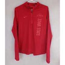 Nike Dri-Fit Men&#39;s Red Iowa State 1/4 Zip Pullover Lightweight Jacket Si... - £12.87 GBP