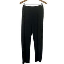 Chico&#39;s Women Black Slinky Stretch Pants Pull On Elastic Waist Size 3 Sh... - £14.96 GBP