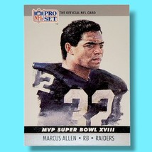 1990 Pro Set Super Bowl XVIII MVP #18 Marcus Allen card, Oakland Raiders HOF - $1.42