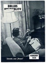 Dallas Hospitality Magazine February 1938 Dallas Power &amp; Light Company T... - $47.64