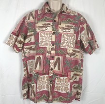 Vintage Paradise Bay Reverse Print Hawaiian Aloha Camp Shirt Large - $17.53