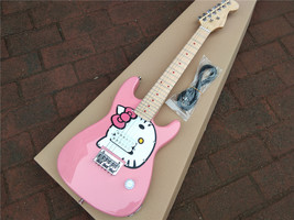 Mahogany body Pink MINI electric guitar Maple Fingerboard Fixed Bridge  ... - $169.00