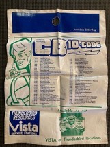 Vintage CB 10 CODE TRUCKER JARGON Litter Bag Quaker State Thunderbird Pe... - $18.23
