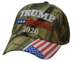 Presidential Campaign Hat Trump 2020 Adjustable Tree Camo Hat - £10.51 GBP