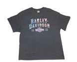 Harley Davidson Las Vegas Nevada American Flag &amp; Skull Black T-shirt Sz ... - £11.22 GBP