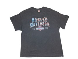 Harley Davidson Las Vegas Nevada American Flag &amp; Skull Black T-shirt Sz 2XL  - £11.09 GBP