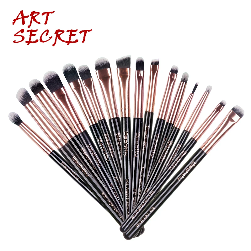 Et 16 pcs brush set duo fiber hair soft eyeshadow eyebrow lip shader liner smudge creme thumb200