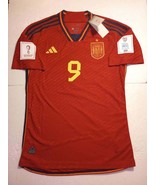 Gavi #9 Spain 2022 World Cup Qatar Match Slim Red Home Soccer Jersey 202... - $80.00