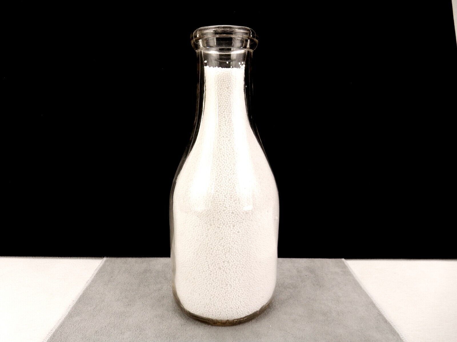 Primary image for Vintage Glass Milk Bottle, One Quart, Unbranded, Round w/No Markings, BTL-05