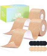 2 rolls of 16.4 ft x 3&quot; boobytape for breast lift, 10 pair of nipple cov... - $347.44 MXN