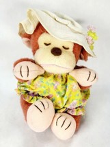 7" Creative Concepts Unlimited Monkey Sitting Sleeping Plush Stuffed Toy - $14.99