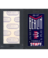1986 Berlin Laminated Staff Backstage Pass from the &quot;Count Three and Pla... - £6.89 GBP