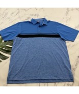 FootJoy Mens Golf Polo Shirt Size XXL Blue Black Stripe Short Sleeve Str... - $37.89 CAD