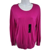 Worthington Pink Scoop Neck Cable Knit Sweater Size Large  - £15.56 GBP