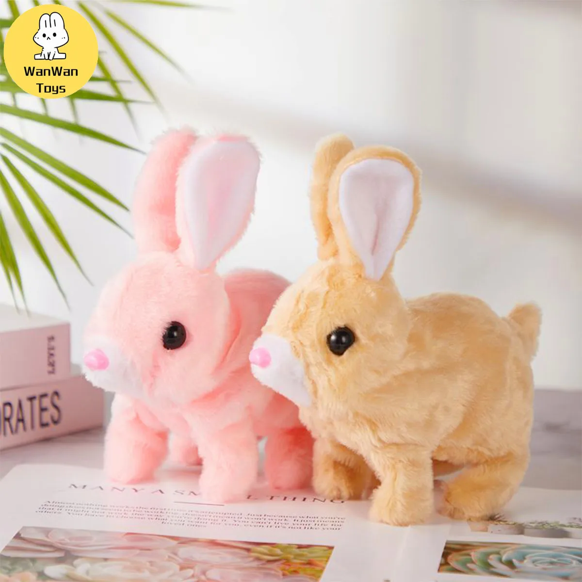 The Electric Short-Haired Black-Eyed Rabbit The New Electric Plush Rabbit - $11.43+