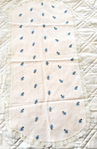 Pink Dotted Swiss with Blue Clover Dresser Scarf Table Runner 15&quot; X 32.5&quot; - £6.34 GBP