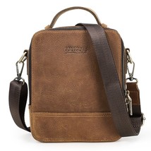 Genuine Leather Crossbody Bags Casual Mini Men Handbag Small Men&#39;s Shoulder Bag  - £60.07 GBP