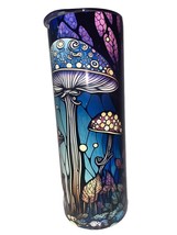 Mushroom Stained Glass Print Stainless Steel Tumbler 20oz Hot/Cold Bever... - $21.90