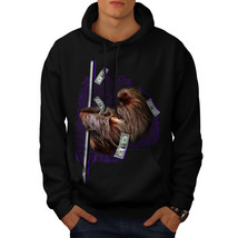 Sloth Cash Funny Animal Sweatshirt Hoody Wild Funny Men Hoodie - £16.44 GBP