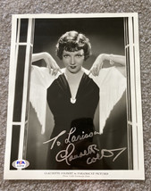 Actress Claudette Colbert Autographed Signed Photo PSA Certified - £550.44 GBP