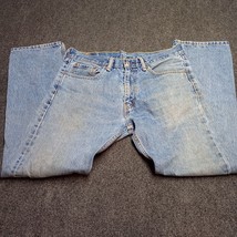 * Levi 505 Jeans Men 33x32 Blue Regular Fit Straight Leg Casual Denim Pants - £18.42 GBP