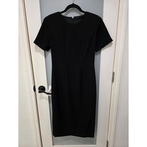 Black Sheath Dress Vintage Style Elegant Knee-Length LBD Small 4-6 - $35.00