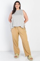 Women&#39;s Plus Size Camel Textured Two Pocket Pants (3XL) - $35.64