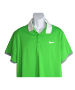 Nike Golf Polo Shirt Men&#39;s XL Bright Green Short Sleeve Dri-Fit Performance - £21.60 GBP