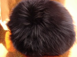 Big fluffy Fur Hand Warmer - high quality - black Muff Clutch Bag - 12 x... - $225.00
