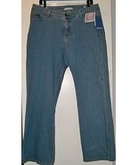 LEE BOOTCUT SLENDER STRETCH JEANS PANTS NWT MISSES 16 PETITE - $17.81