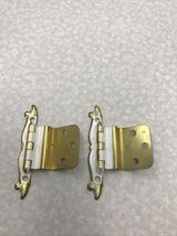 AMEROCK HINGE WHITE AND BRIGHT BRASS BP-7738-BW Kg - $5.93